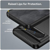 Google Pixel 8 Pro Børstet TPU Cover - Karbonfiber - Sort