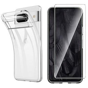 Google Pixel 8 Saii 2-i-1 TPU Cover & Hærdet Glas