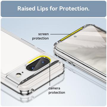 Google Pixel 8 Ridsefast Hybrid Cover - Gennemsigtig
