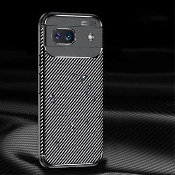 Google Pixel 8a Beetle Karbonfiber TPU Cover - Sort