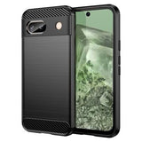 Google Pixel 8a Børstet TPU Cover - Karbonfiber - Sort