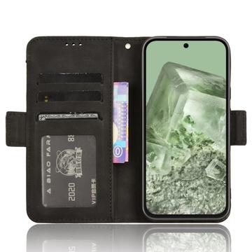 Google Pixel 8a Pung Cover med Kortholder - Sort