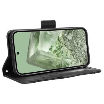Google Pixel 8a Pung Cover med Kortholder - Sort