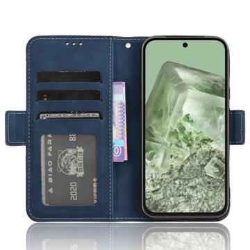 Google Pixel 8a Pung Cover med Kortholder - Blå