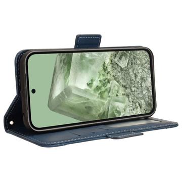 Google Pixel 8a Pung Cover med Kortholder - Blå