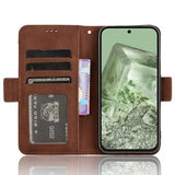 Google Pixel 8a Pung Cover med Kortholder - Brun