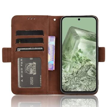 Google Pixel 8a Pung Cover med Kortholder - Brun