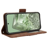 Google Pixel 8a Pung Cover med Kortholder - Brun