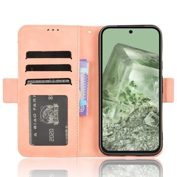 Google Pixel 8a Pung Cover med Kortholder - Pink