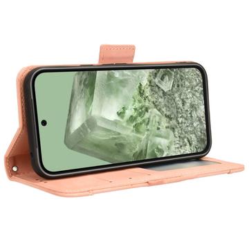 Google Pixel 8a Pung Cover med Kortholder - Pink