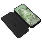 Google Pixel 8a Flip Cover - Karbonfiber - Sort