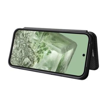 Google Pixel 8a Flip Cover - Karbonfiber - Sort