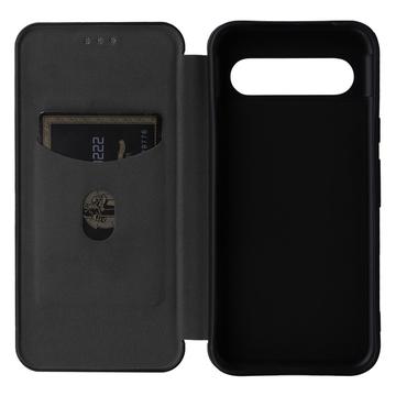 Google Pixel 8a Flip Cover - Karbonfiber - Sort