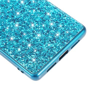 Google Pixel 8a Glitter Series Hybrid Cover - Blå