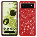 Google Pixel 8a Glitter Series Hybrid Cover - Rød