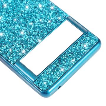 Google Pixel 8a Glitter Series Hybrid Cover - Rød