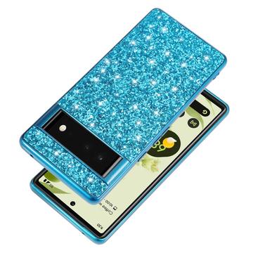 Google Pixel 8a Glitter Series Hybrid Cover - Rød