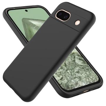 Google Pixel 8a Liquid Silikone Cover med Strop - Sort