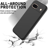 Google Pixel 8a Liquid Silikone Cover med Strop - Sort