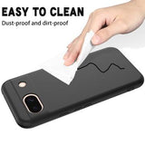Google Pixel 8a Liquid Silikone Cover med Strop - Sort