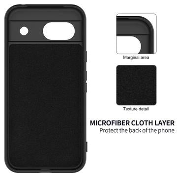 Google Pixel 8a Liquid Silikone Cover med Strop - Sort