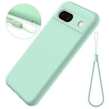 Google Pixel 8a Liquid Silikone Cover med Strop - Grøn