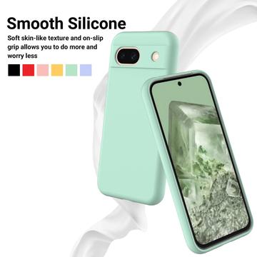 Google Pixel 8a Liquid Silikone Cover med Strop - Grøn