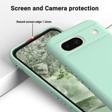 Google Pixel 8a Liquid Silikone Cover med Strop - Grøn