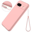 Google Pixel 8a Liquid Silikone Cover med Strop - Pink