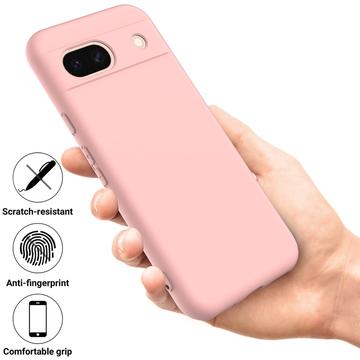 Google Pixel 8a Liquid Silikone Cover med Strop - Pink