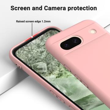 Google Pixel 8a Liquid Silikone Cover med Strop - Pink