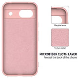 Google Pixel 8a Liquid Silikone Cover med Strop - Pink