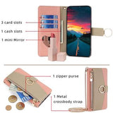 Google Pixel 8a Makeup Spejl Pung m. Skulderrem - Pink