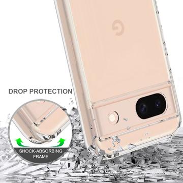 Google Pixel 8a Ridsefast Hybrid Cover - Gennemsigtig