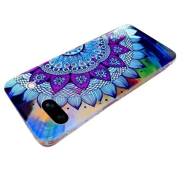 Google Pixel 8a Stilfuld Ultra-Slim TPU Cover - Mandala blomst