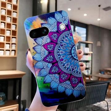 Google Pixel 8a Stilfuld Ultra-Slim TPU Cover - Mandala blomst