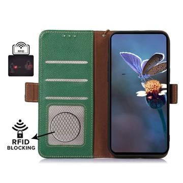 Google Pixel 8a Læderpung med RFID - Grøn