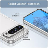 Google Pixel 9/9 Pro Anti-Shock Hybrid Cover - Gennemsigtig