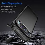 Google Pixel 9/9 Pro Børstet TPU Cover - Karbonfiber - Sort