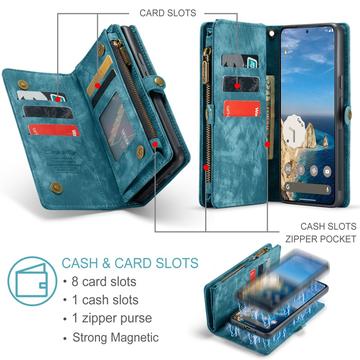 Google Pixel 9/9 Pro Caseme 008 2-i-1 Multifunktionel Pung - Blå
