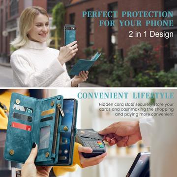 Google Pixel 9/9 Pro Caseme 008 2-i-1 Multifunktionel Pung - Blå