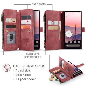 Google Pixel 9/9 Pro Caseme C30 Multifunktionel Pung - Rød