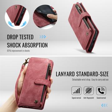 Google Pixel 9/9 Pro Caseme C30 Multifunktionel Pung - Rød