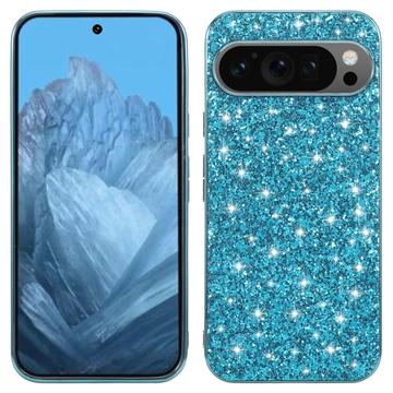 Google Pixel 9/9 Pro Glitter Series Hybrid Cover - Blå