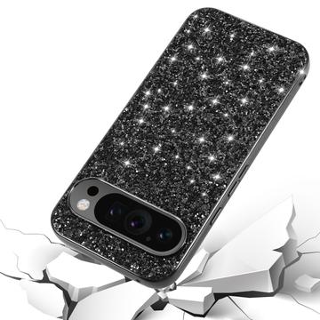 Google Pixel 9/9 Pro Glitter Series Hybrid Cover - Blå
