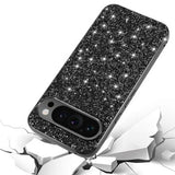 Google Pixel 9/9 Pro Glitter Series Hybrid Cover - Blå