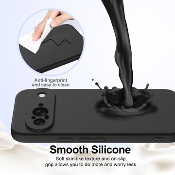 Google Pixel 9 Liquid Silikone Cover - MagSafe Kompatibel - Sort