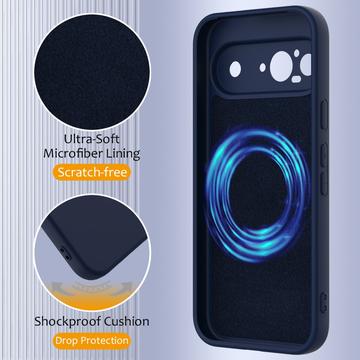 Google Pixel 9 Liquid Silikone Cover - MagSafe Kompatibel - Mørkeblå