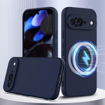 Google Pixel 9 Liquid Silikone Cover - MagSafe Kompatibel - Mørkeblå