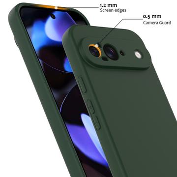 Google Pixel 9 Liquid Silikone Cover - MagSafe Kompatibel - Mørkegrøn
